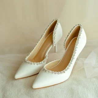 GIÀY CƯỚI CÔ DÂU BEJO H51 XOÀN ĐÁ WEDDING SHOES