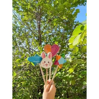 Cây đũa thần bằng gỗ 🐻🪄✨ màu mộc - 6 mẫu đa dạng: mặt trăng, chú cá, trái tim, ngôi sao, bé thỏ, hình tròn💕