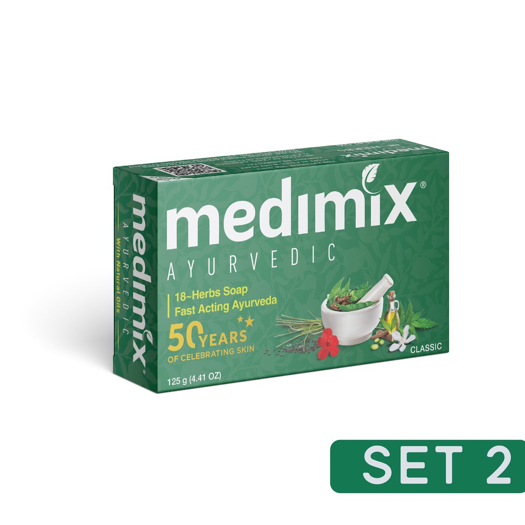 Ảnh Set 2 Xà phòng Medimix 18 Loại Thảo Dược Ayurveda Tác Động Nhanh 125g/bánh 1