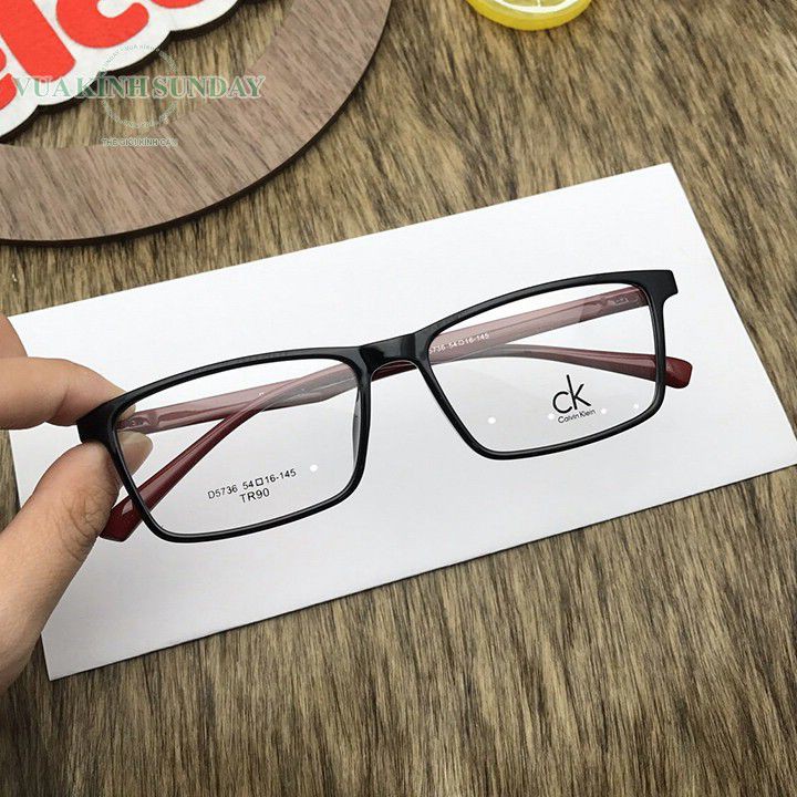 Kính cận gọng dáng mắt vuông nhựa dẻo v133