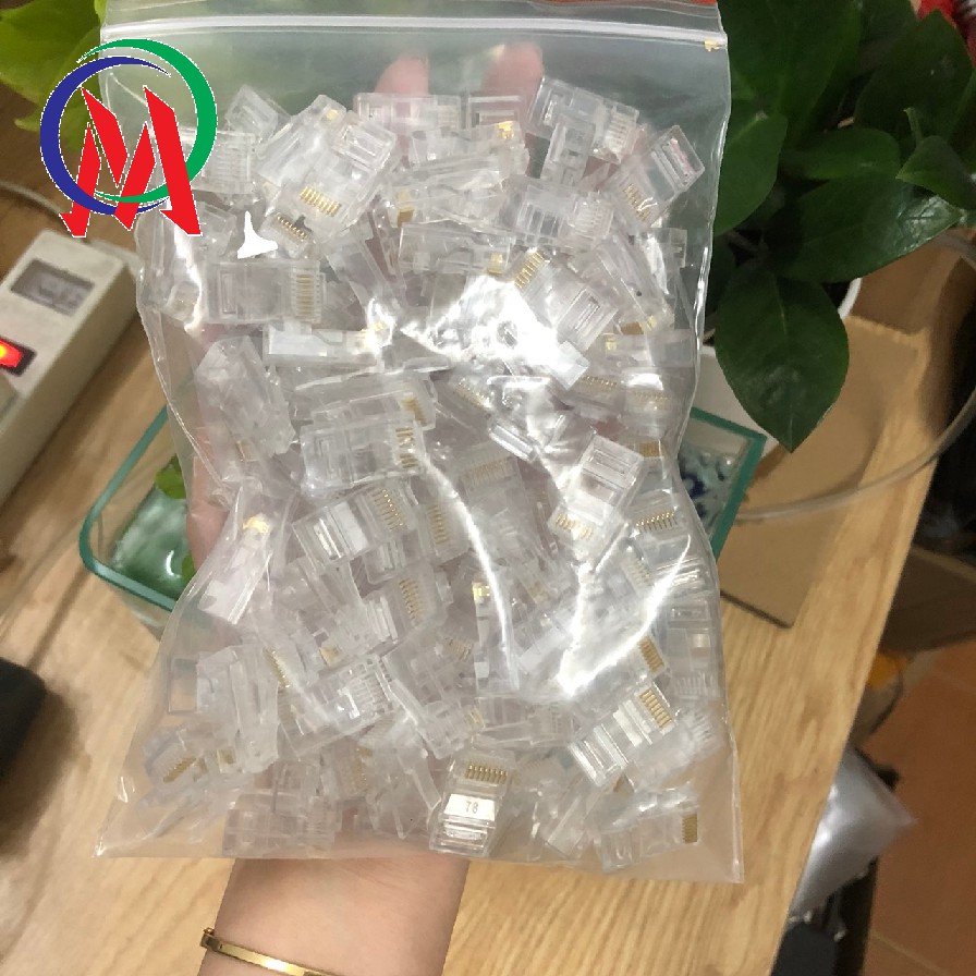 Đầu mạng rj45 Tenda nhựa 100 hạt mạng loại tốt
