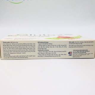 Glutex - Hỗ trợ ổn định đường huyết, giảm tiểu đường từ mướp đắng, lá xoài Hộp 30