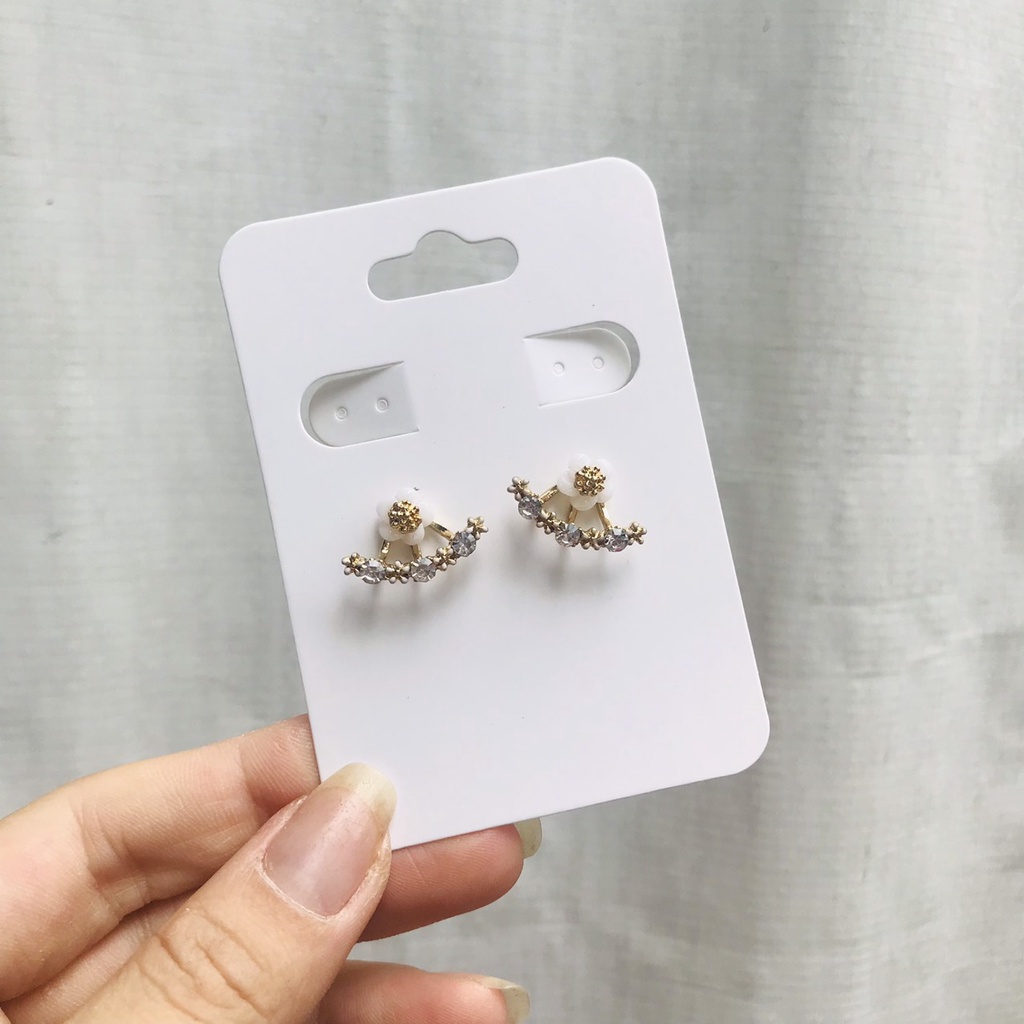 Combo 100 thẻ treo dây chuyền kết hợp treo khuyên tai size 6x8cm
