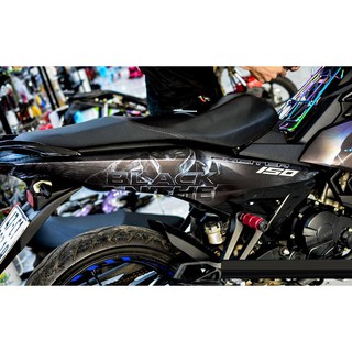 Tem trùm exciter 150 đen xám black banther, độ team decal xe ex dán đời 2015-2020