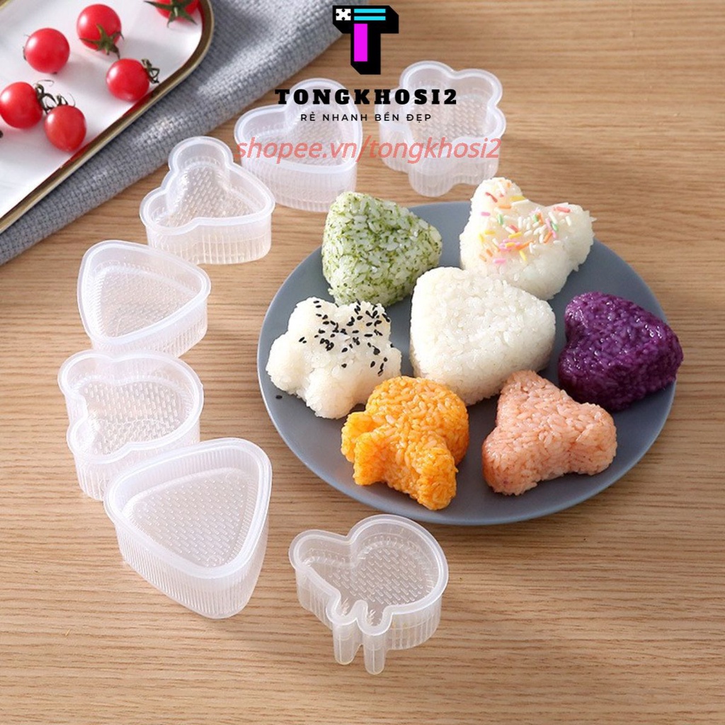 (SET 10)Khuôn làm cơm nắm Onigiri kiểu nhật cho bé T2