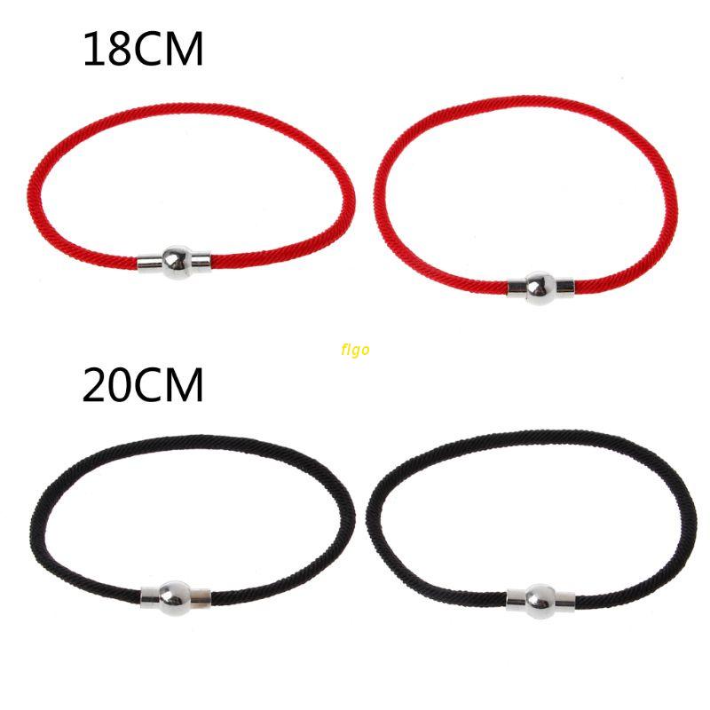 Vòng tay dây bện may mắn phối khóa nam châm xinh xắn
