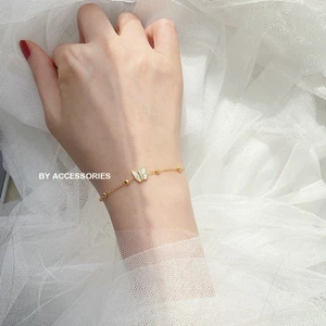 Lắc tay titan Little butterfly bươm bướm cẩm xà cừ đính đá không gỉ