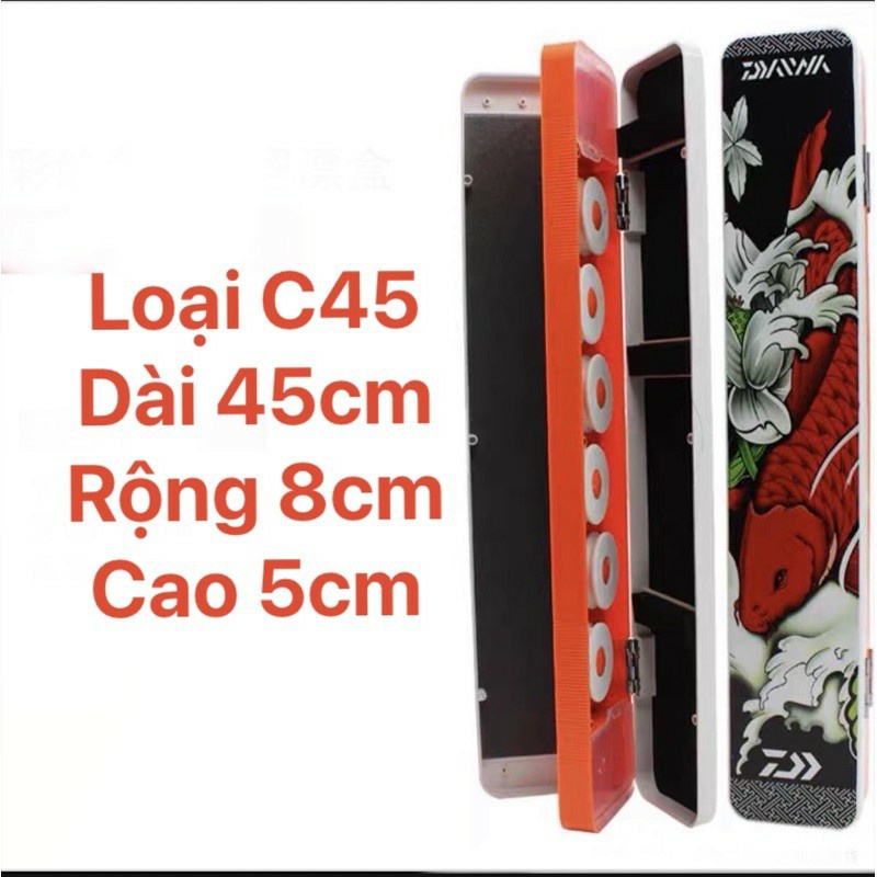 Hộp đựng phao đài 3 ngăn, hộp cá chép 45cm