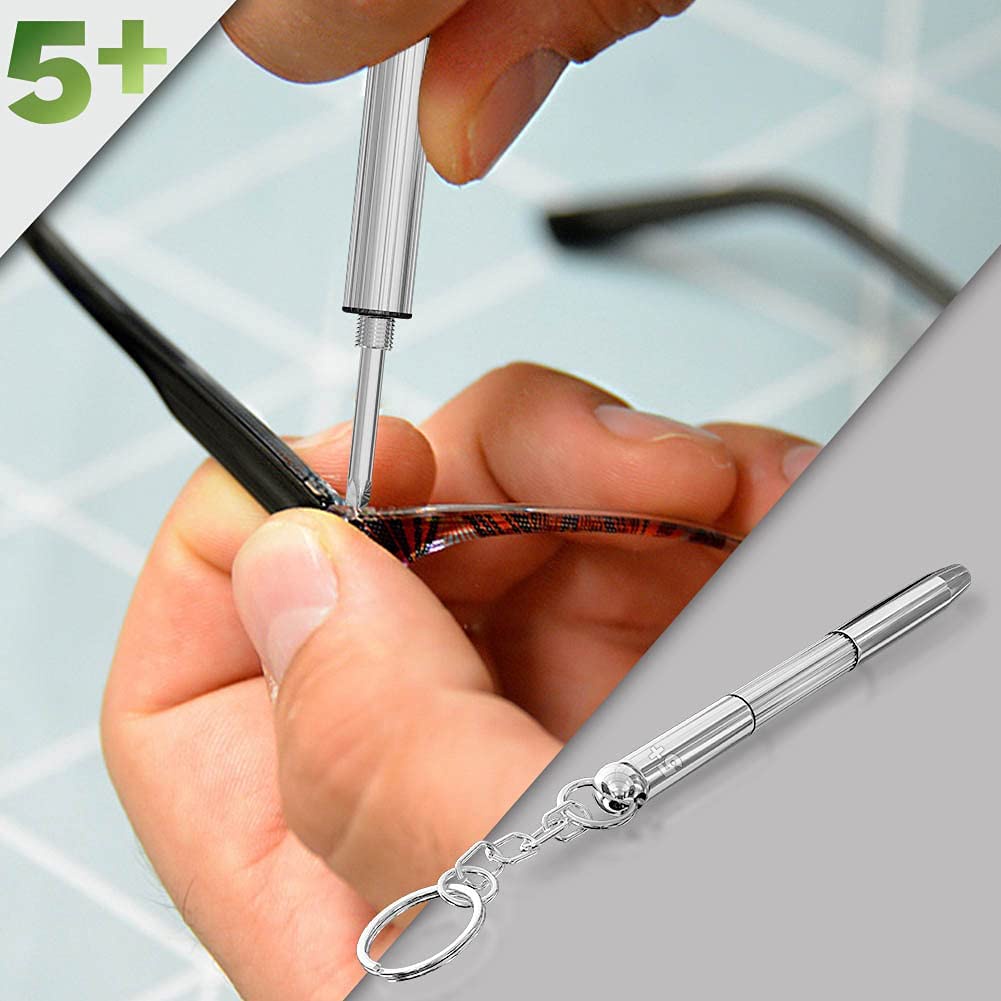 Tua Vít Sửa Kính Mát/Mắt Kính 3 Trong 1 Có Móc Khóa