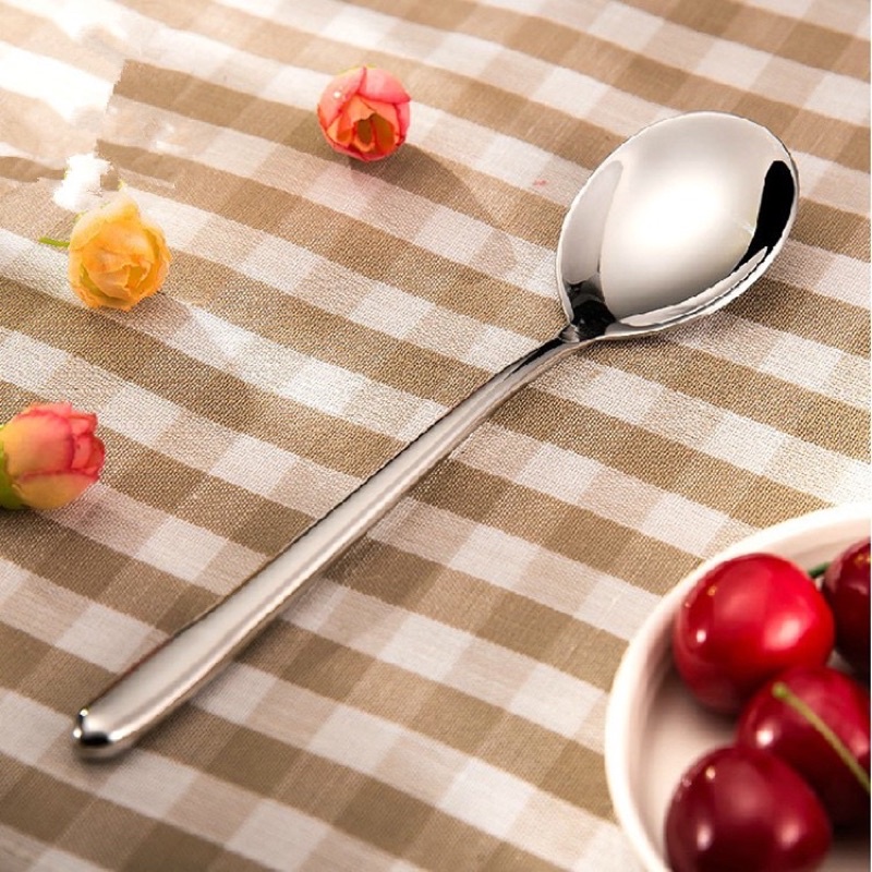 Muỗng Inox 304 thìa ăn cơm kiểu Hàn Quốc cán dài - T99
