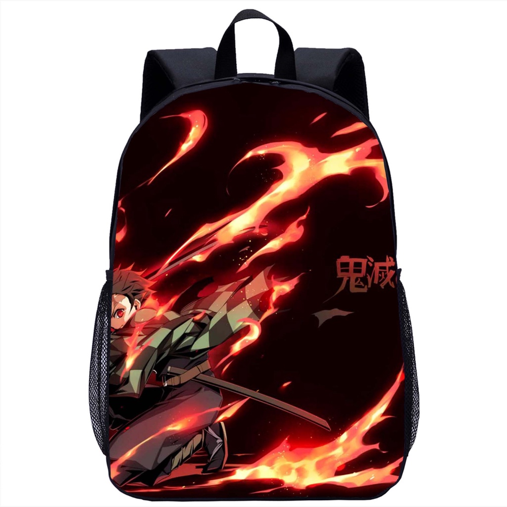 Ba lô Demon Slayer 17 inch túi đi học dành cho học sinh tiểu học và trung học dung tích lớn