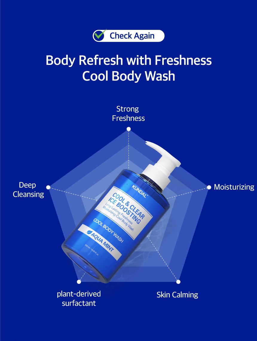 Mô tả Sữa tắm KUNDAL mát lạnh - Cool & Clear Ice Boost 500ml - 5