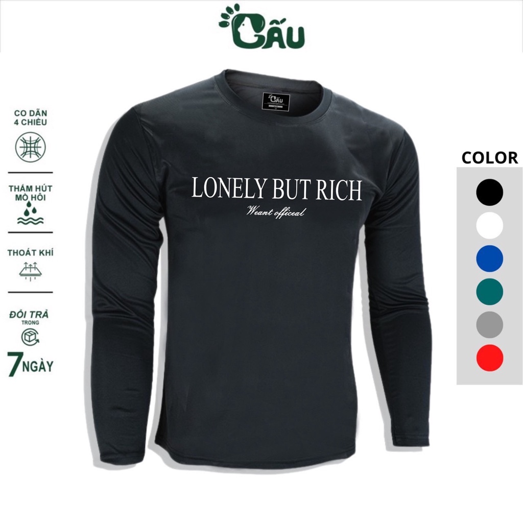 Áo giữ nhiệt thể thao Nam Gấu 194 cao cấp, vải thun poly lạnh co dãn siêu tốt, form ôm slimfit – AGN Lone BuT Rick