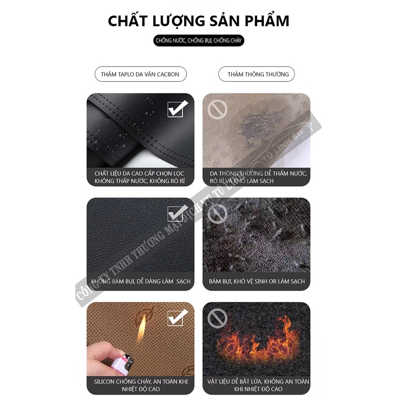 Thảm taplo xe Kia Sonet 2022, 2023, 2024, 2025 Da Carbon chống nóng, có chống chơn trượt