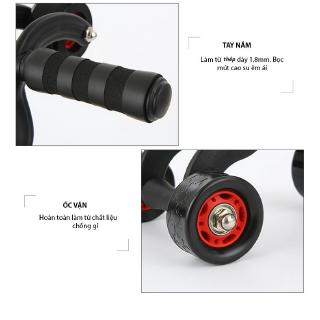 Con lăn tập cơ bụng 4 bánh cao cấp KAMA Ab Roller + Tặng thảm
