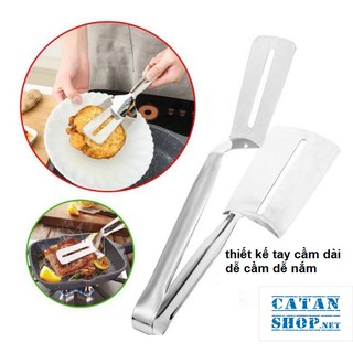 Xẻng inox gắp đồ chiên ,nướng ,gắp đồ nóng như bít tết, kẹp gắp thực phẩm bằng inox bền đẹp - GD381-xeng-kep