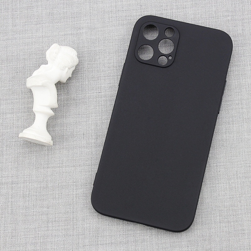 Ốp lưng Iphone đen silicon dẻo cạnh vuông cho iphone 7/7plus/8/8plus/x/xr/xs/11/12/pro/max/plus/promax