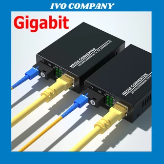Thiết Bị Chuyển Đổi Quang Điện 1 Sợi Media Converter 1FO 1Gbps BLACK Singlemode Singlefiber