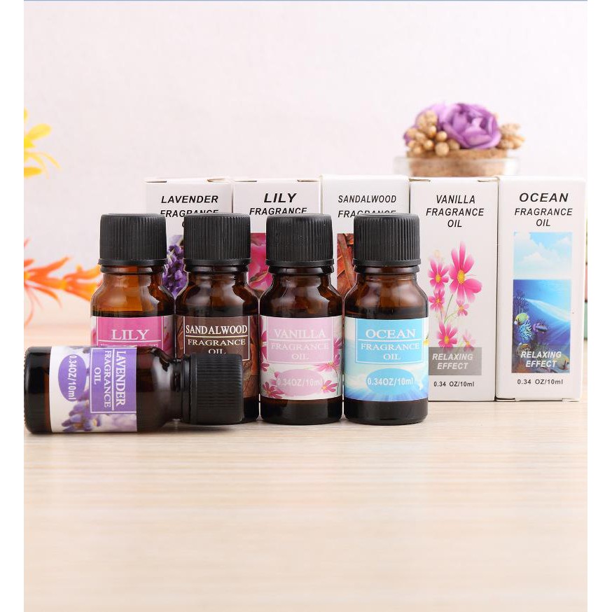 Combo 5 Lọ 10ml Tinh Dầu Thiên Nhiên Nguyên Chất Nhiều Mùi Thơm Phòng Giúp Bạn Thư Giãn Sảng Khoái Mỗi Ngày