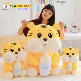 [NHƯ ẢNH] THÚ BÔNG HỔ ÔM BÌNH SỮA KHỔNG LỒ [ SIÊU MỊN]