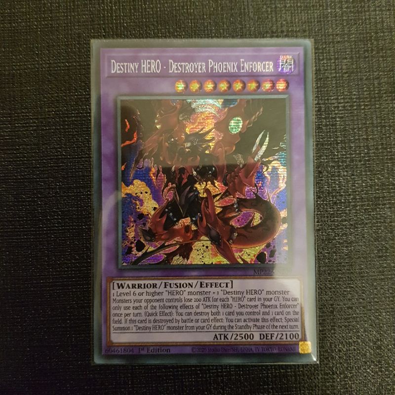 Yu-Gi-Oh! – Destiny Hero Destroyer Phoenix Enforcer, Prismatic Secret Rare, 1st Edition (MP22-EN209)