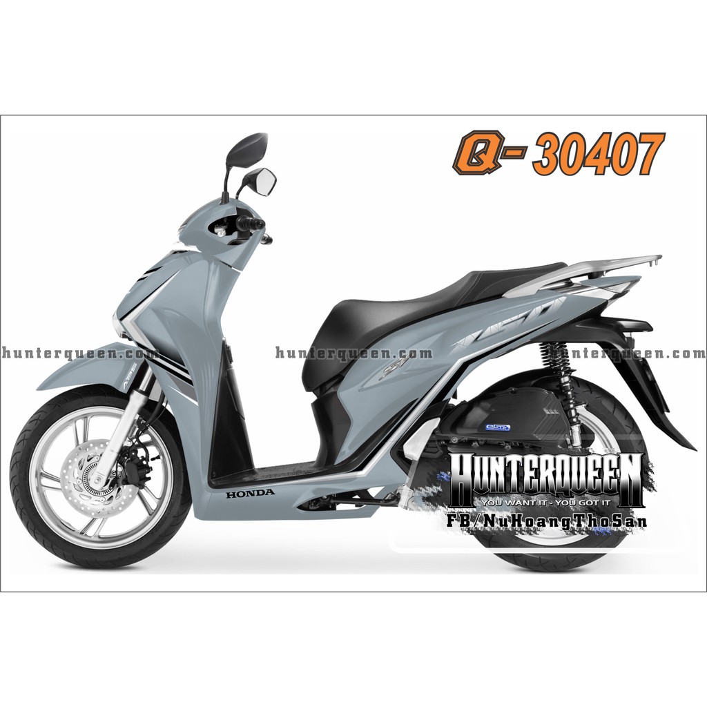 Mẫu tem SH đời mới. Tem chế cho xe màu xi măng. Đời xe 2020
