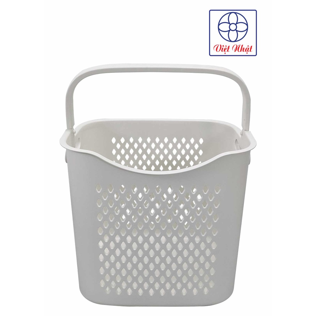 Giỏ Đựng Đồ Caro Cao VIỆT NHẬT 3373, Giỏ Nhựa Đựng Quần Áo Có Quai Xách Tiện Lợi