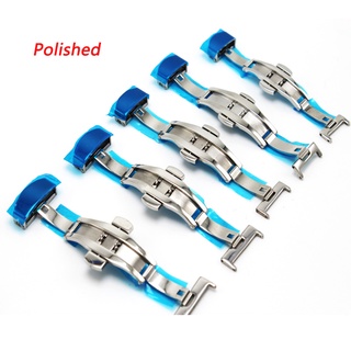 Khóa Bướm Bằng Thép Không Gỉ Đánh Bóng Cho Dây Đồng Hồ 16mm 20mm 22mm 24mm 10 / 12 / 14mm