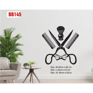 Decal dán làm đẹp cửa tiệm Barber và Salon thu hút khách hàngP10