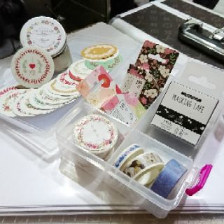 Hộp nhựa đựng băng dính washi tape - có size vừa va size to
