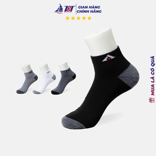 [Combo 10 Đôi] Tất Vớ Nam Cổ Ngắn T&T SOCKS Thêu Logo Trơn Basic Thoáng Khí Co Giãn Khử Mùi Hôi - NAM202