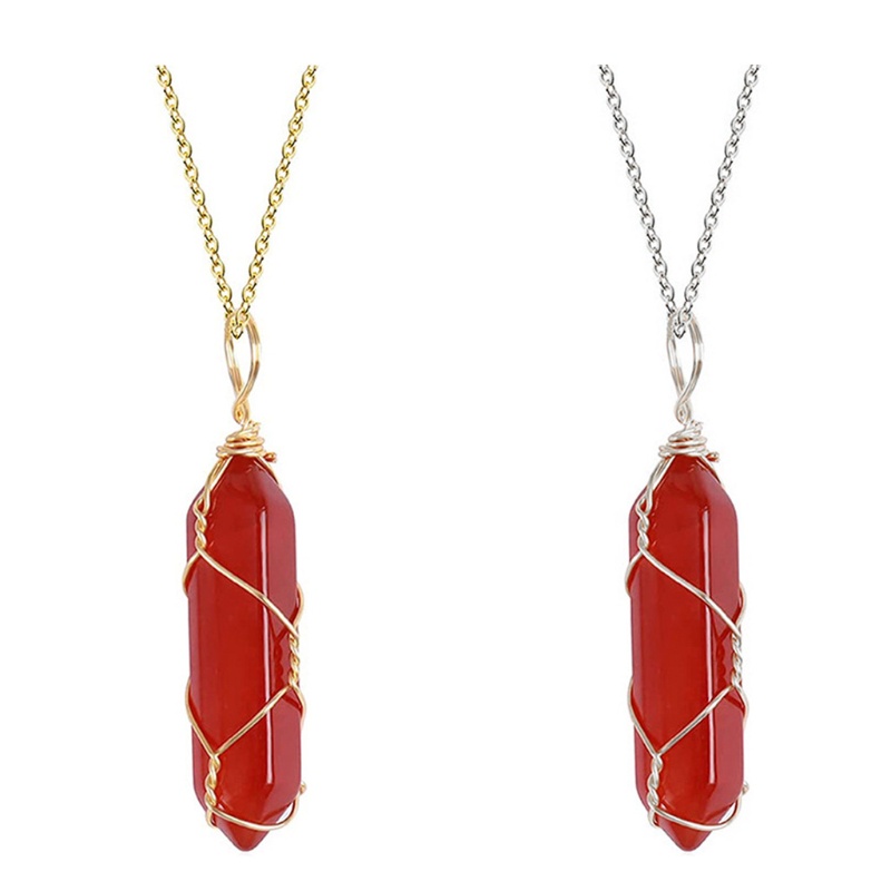 Dasbsug Carnelian Vòng Cổ Pha Lê Mã Não Mặt Dây Chuyền Trang Sức Trang Trí Quà Tặng Cho Nữ