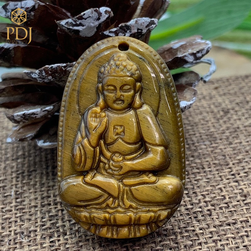 Ảnh Mặt phật bản mệnh A Di Đà - tuổi Tuất, tuổi Hợi - tặng kèm dây dù đeo và hộp đựng - M000086 - Trang sức PDJ 3