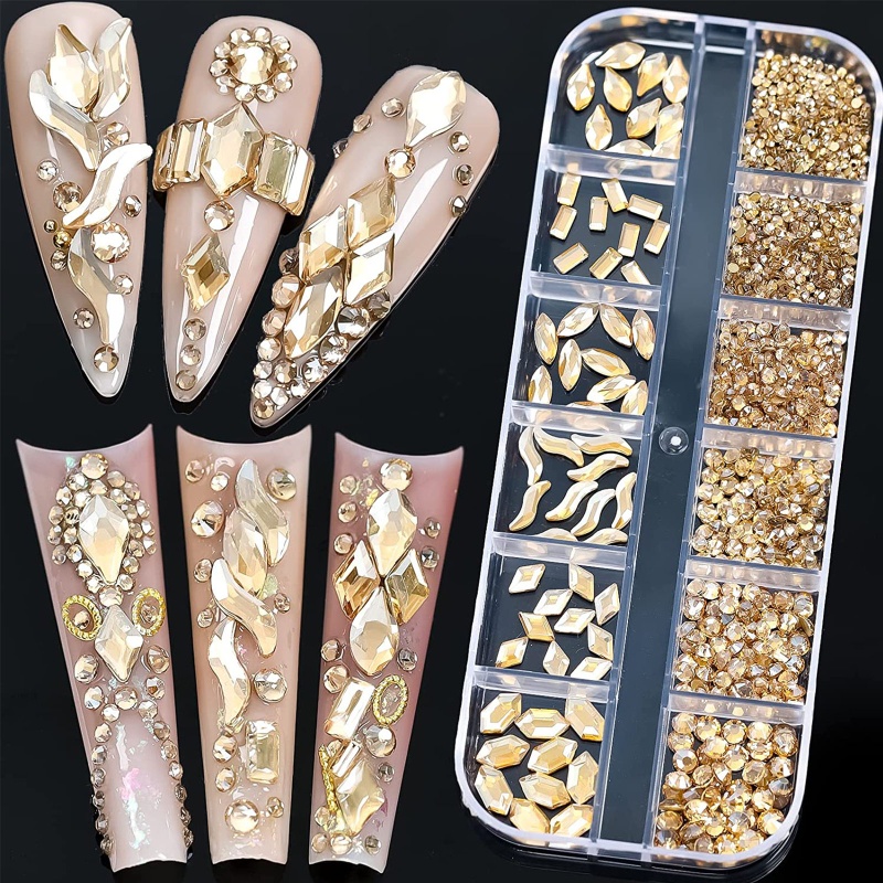 Richh Đá 3d Lấp Lánh Trang Trí Móng Nghệ Thuật