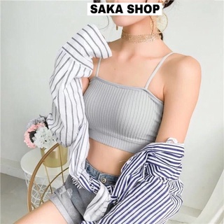 Áo bra 2 dây nữ cotton không gọng thoải mái nhiều màu sắc