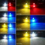 2 pc đèn LED sương mù 2 màu 24SMD H8 H11 H3 H4 H7 9005 HB3 9006 HB4 H16 P13W đèn sương mù ô tô — ảnh 8