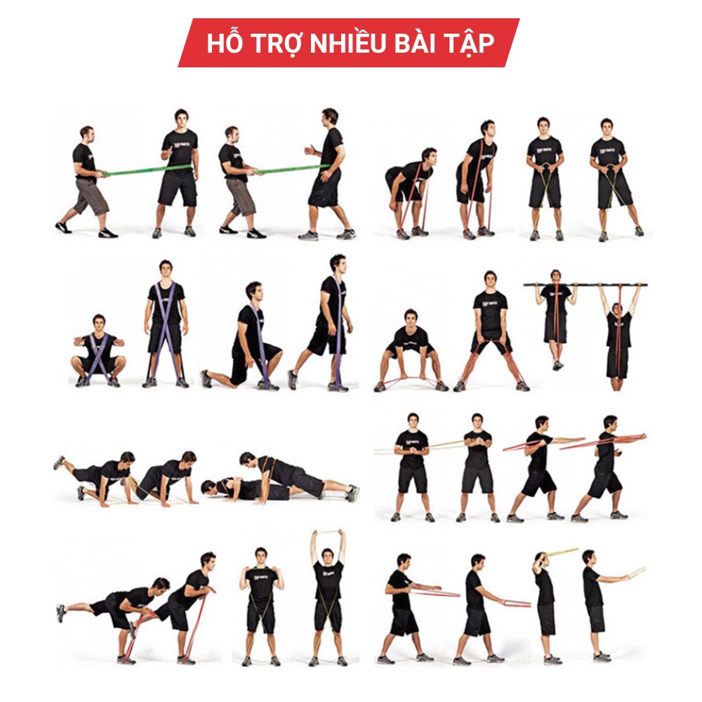 Dây kháng lực cao su đàn hồi, dây tập mông Miniband GoodFit GF913MB