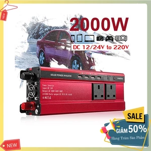 Kích điện 12v lên 220v CARMAER 2000W linh kiện chất lượng cao, ruột lõi đồng