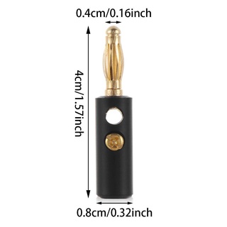 ADDOM Đầu Nối Loa Banana Plugs Mạ Vàng 4mm - Bộ Chuyển Đổi Âm Thanh Chất Lượng Cao Cho Hệ Thống Loa, Không Cần Hàn