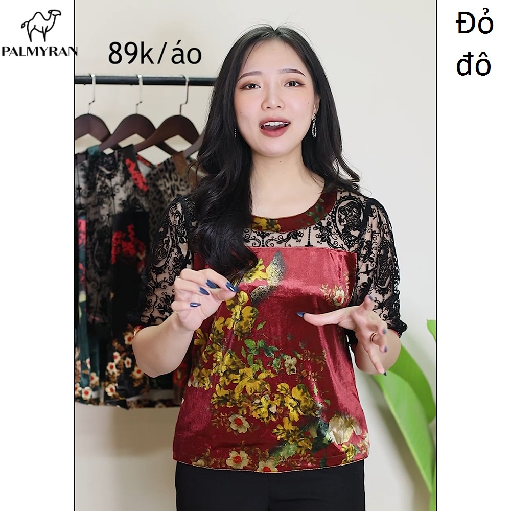 Áo Nhung Tuyết In Hoa 3D Cao Cấp palmyran AH01