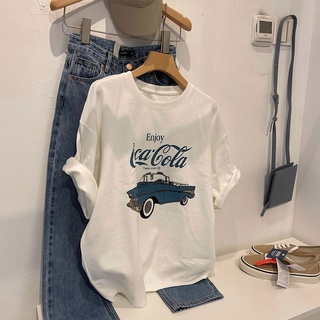 Áo thun HIIXIIVI cotton tay ngắn cổ tròn in hình phong cách Hàn Quốc thời trang mùa hè 2022 cho nữ