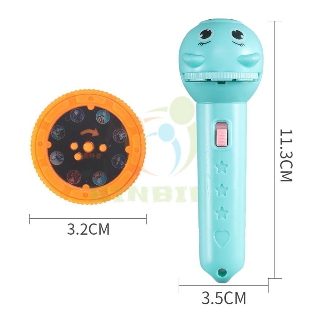Đèn pin chiếu hình cho bé 80 hình sắc nét nhiều hình động vật đáng yêu