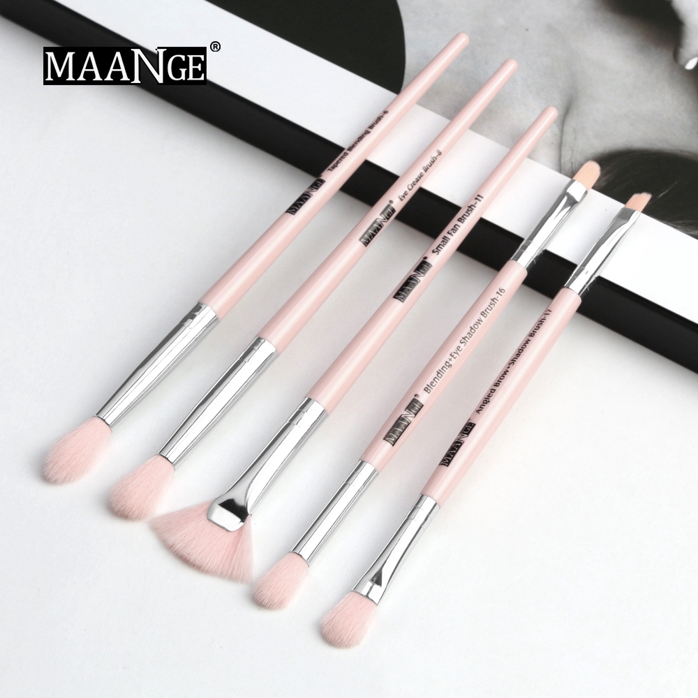 Bộ 5 Cọ Trang Điểm MAANGE Đánh Phấn Mắt, Highlight, Lông Mày, Mũi Makeup Cá Nhân