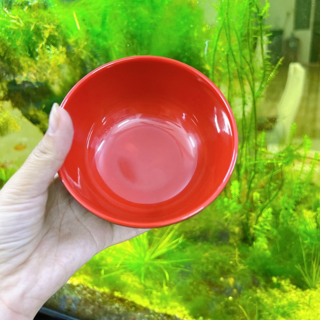 Chén ăn cơm Nhựa Melamine FATACO CAO CẤP Hai Lớp Đỏ Đen