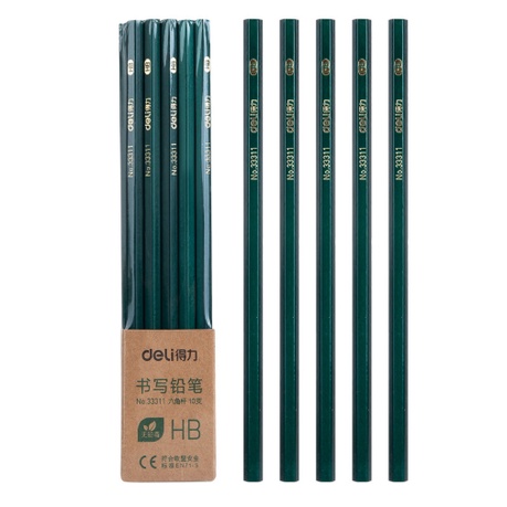 COMBO 10 bút chì lục giác Deli - loại 2B/HB vẽ mỹ thuật, làm bài kiểm tra cực chuẩn