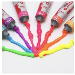 Màu acrylic dạ quang MONT MARTE FLURO tuýp 18ml 🐻🌸
