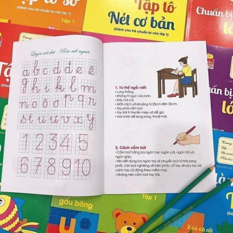 Ảnh Sách - Bộ hành trang cho bé vào lớp 1 tập tô tập viết chữ, số - 10 quyển kèm bút chì và tẩy 2