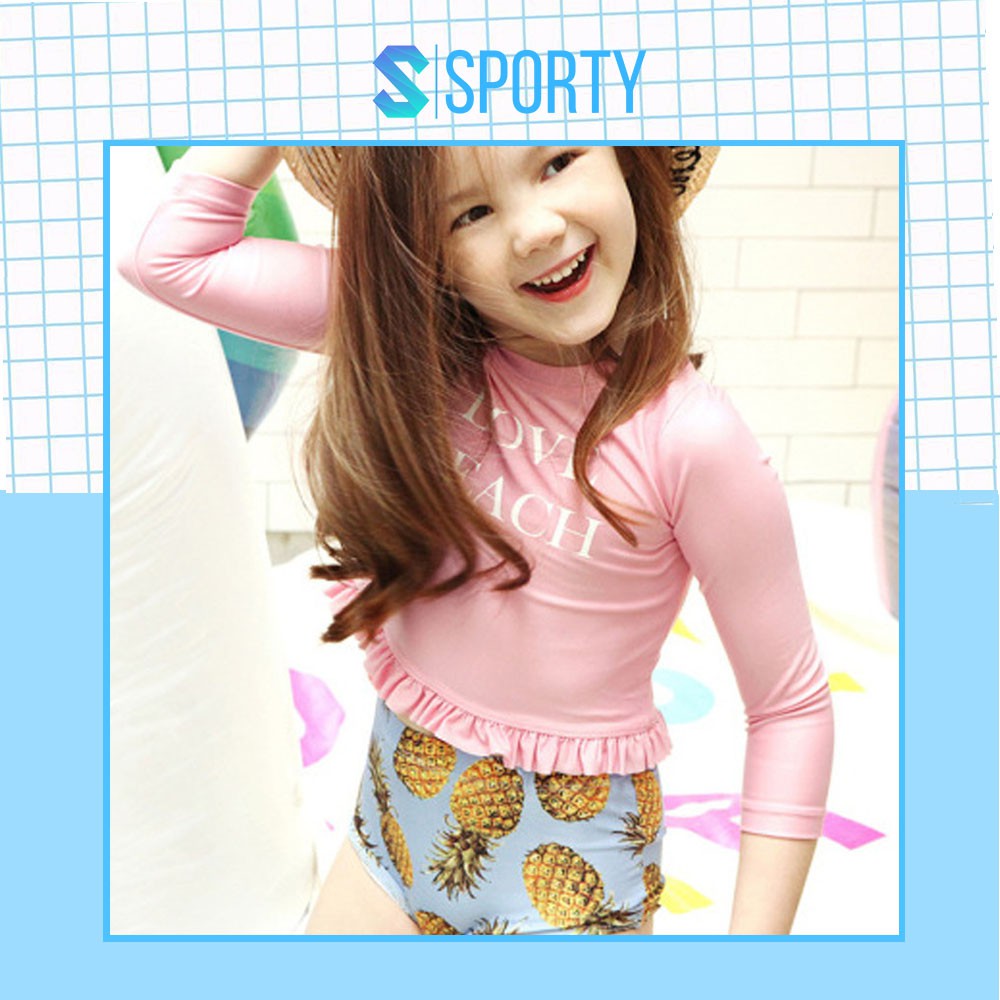 Đồ bơi trẻ em - Áo bơi dài tay kèm quần họa tiết dứa ngộ nghĩnh SPORTY SW8075