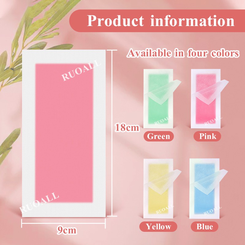 Ảnh RUOALL 2 miếng sáp dán tẩy lông hai mặt tự nhiên cỡ lớn 9x18 10g 2