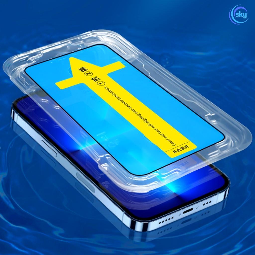 Kính Cường Lực Iphone Siêu Trong Suốt Kèm Khung Tự Dán x xr xsmax 11 12 13 14 15 16 17 pro max plus [Kính Khung TS]